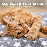 Mora Pets Cat Bed Ultra Soft Dog Crate Pad Star Print 14 x 17.5 inch - 24-Inch / pack - Grey/Grey - image 2
