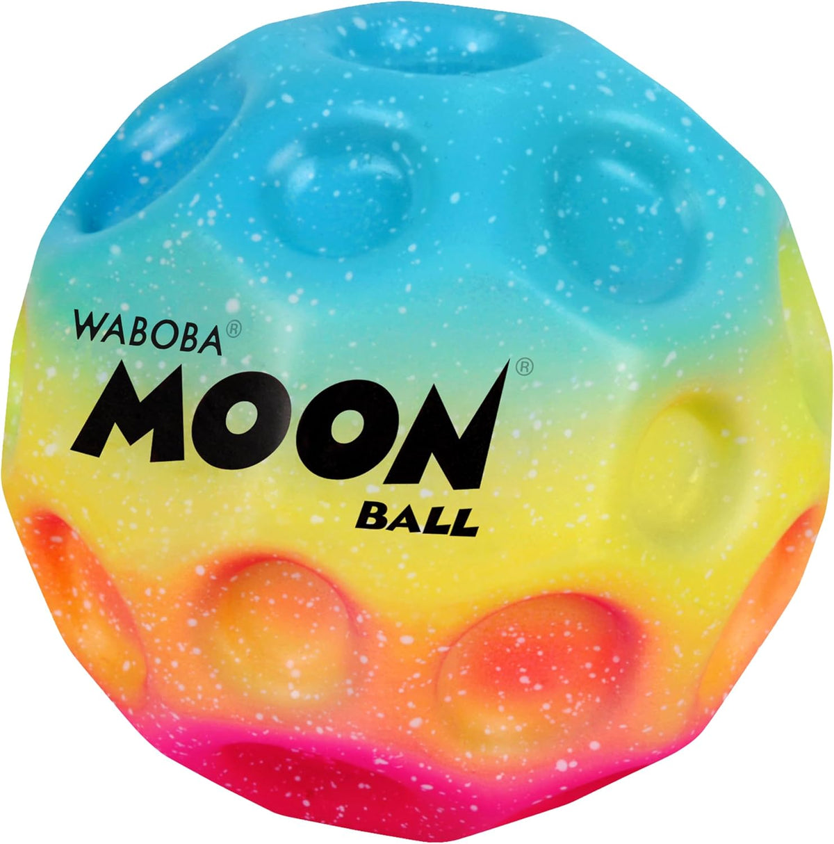 Waboba Moon Ball Gradient, Hyper Bouncy – Fun for Kids & Family - Rainbow