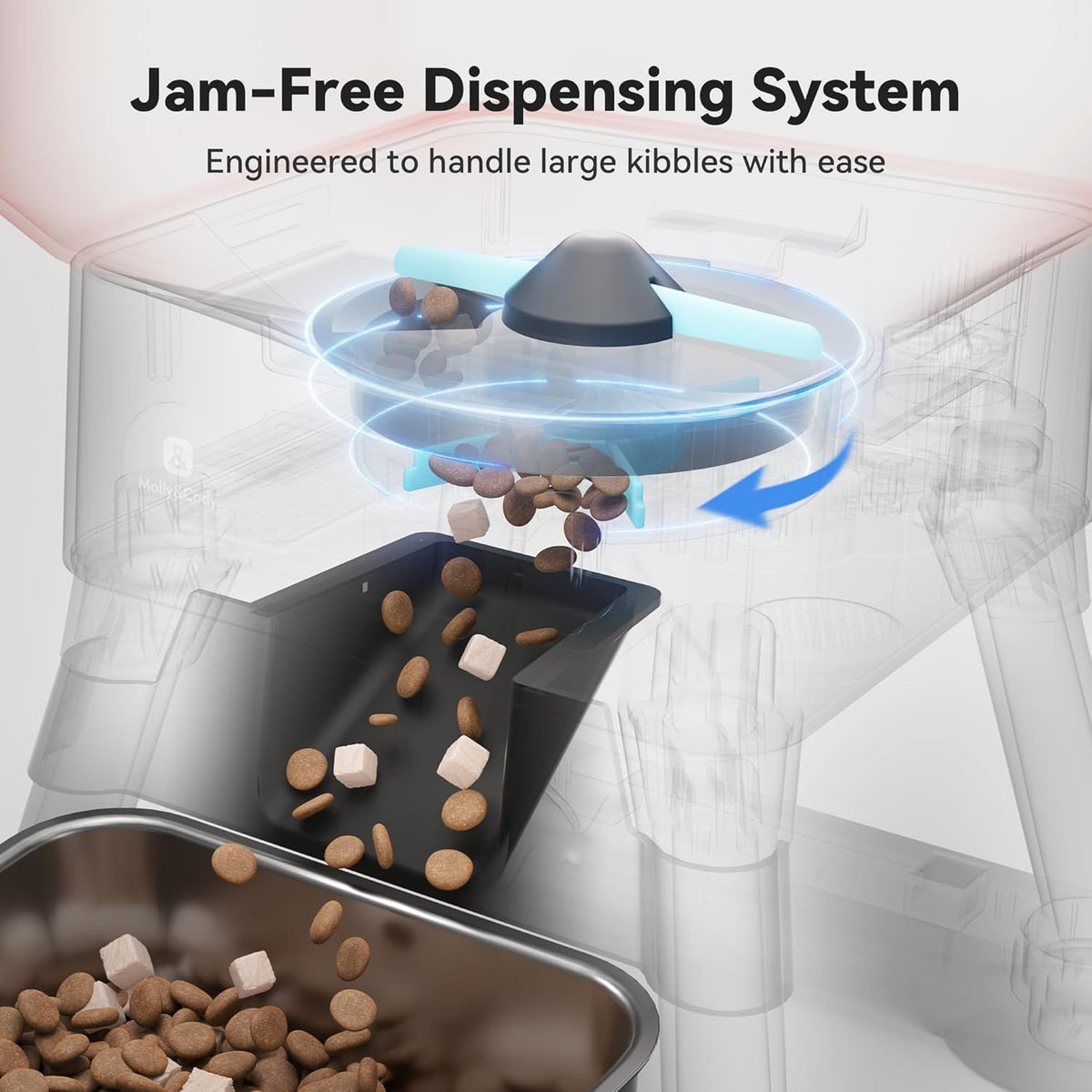 Automatic Dog Feeder for Large Dogs, Remote Feeding - Red with WiFi - image 3