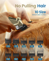 oneisall Dog Clippers for Grooming Thick Heavy Coats – Essentials for Dogs - Gold Dog Clipper - image 3
