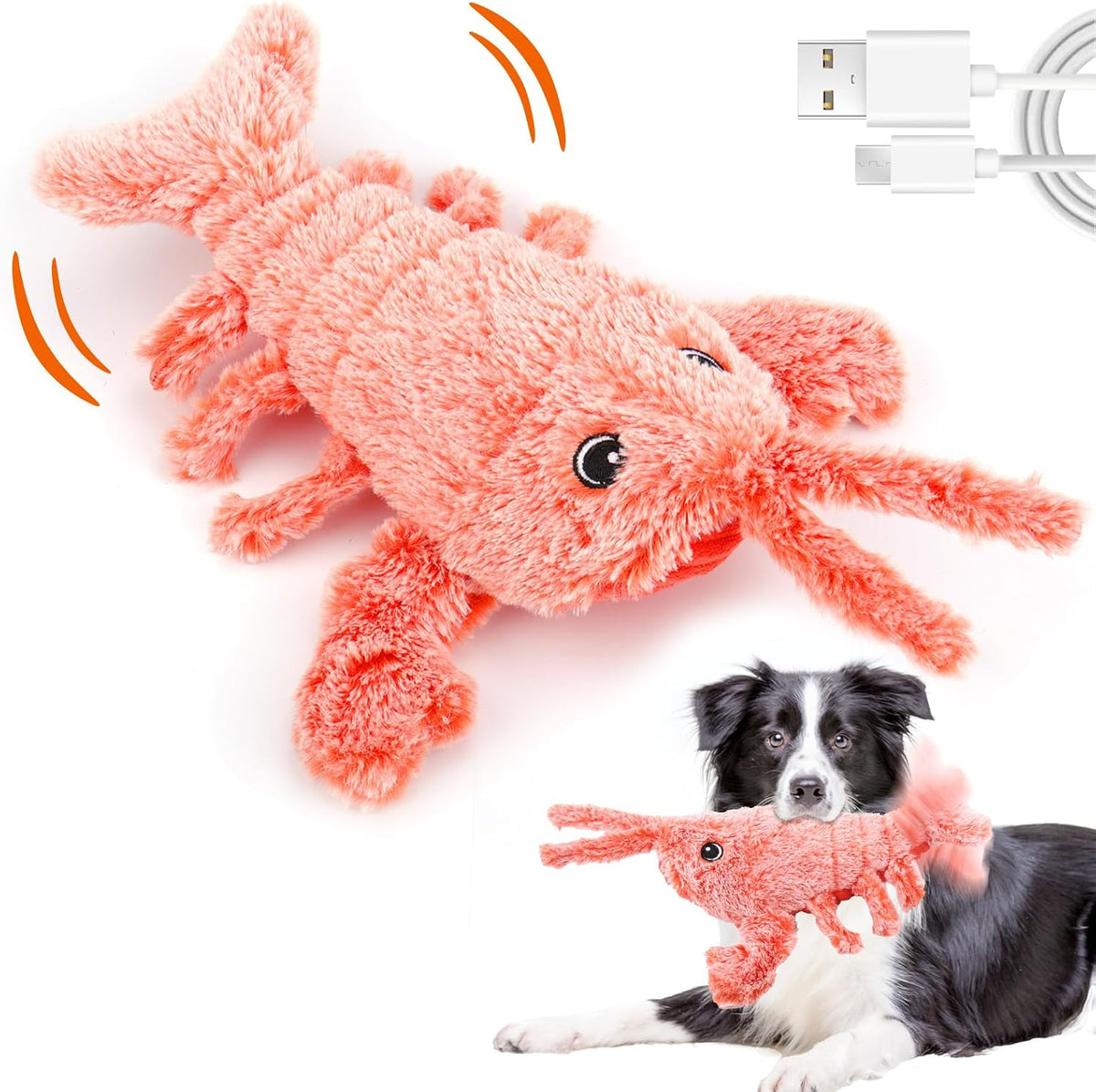 Mity rain Interactive Lobster Dog Toy – Essentials for Dogs - Lobster