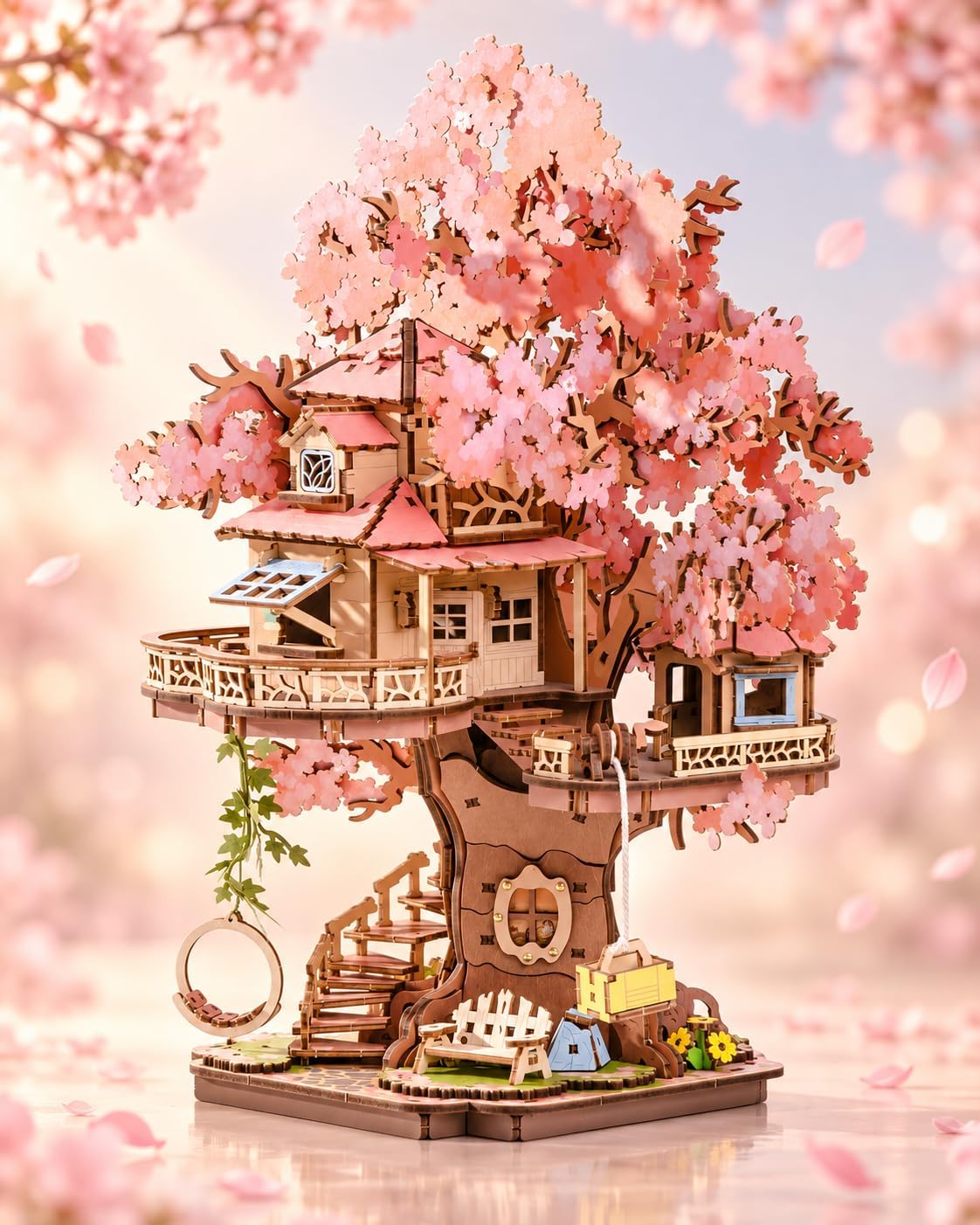 Rolife DIY Miniature House Kits Sakura Tree House 12" 3D Wooden - image 2