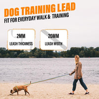 Long Line Dog Training Leash with Padded Handle - 15ft / Rainbow - image 4