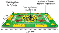 NFL Green Bay Packers Dog Snuffle Mat – Interactive Pet Slow Feeder, Football Field Design Food Puzzle Toy for Dogs & Cats, Foraging Activity Mat for Smarter Feeding