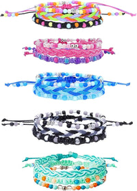 YANMIN 15pcs Braided Beaded Friendship Bracelets for Teens Girls – Fun for Kids & Family