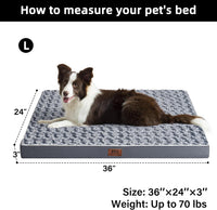 Orthopedic Dog Beds Large Sized Dog Washable Pet Bed - Grey / 30" x 20" x 3" - image 3