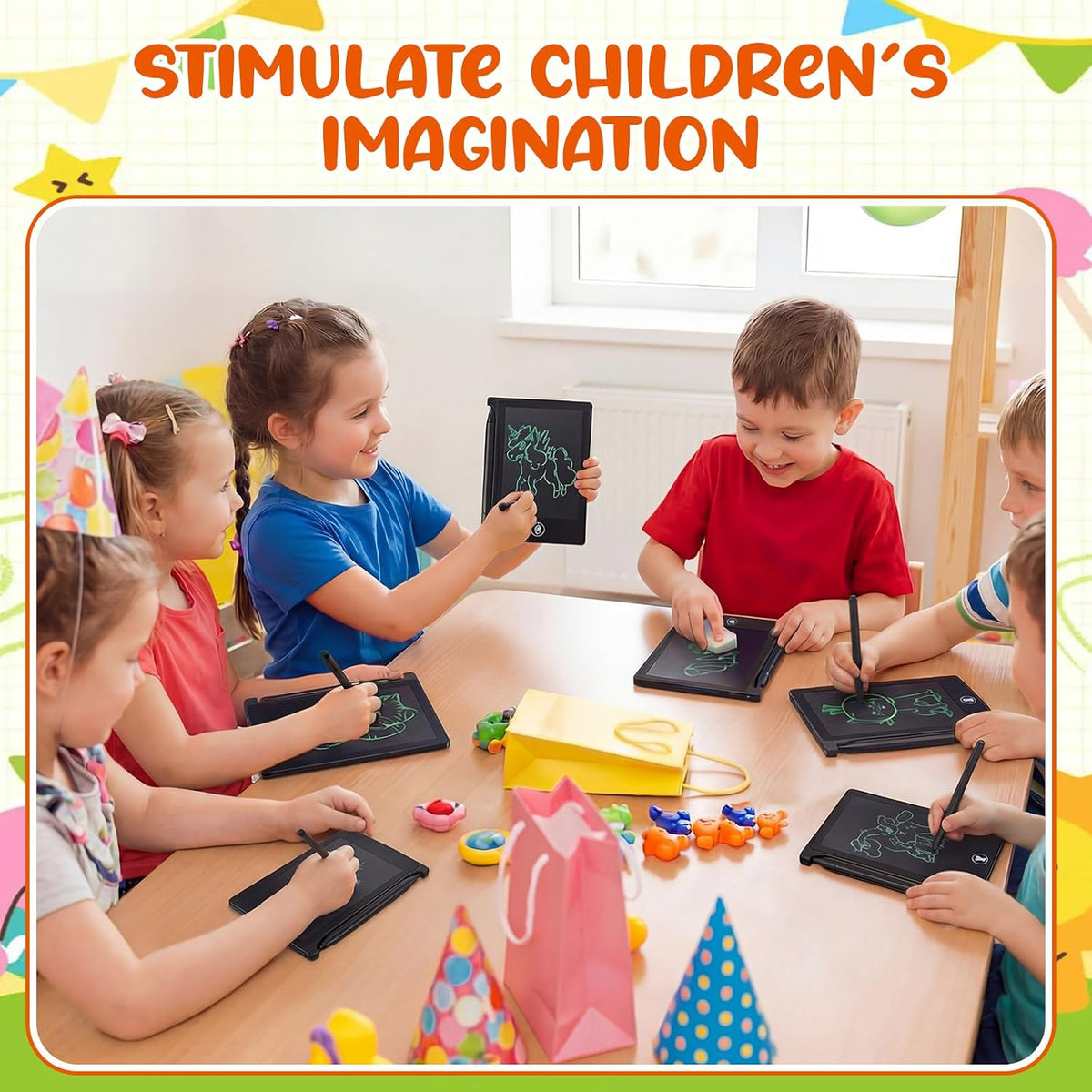 Zhehao 24 Pack 4.5" LCD Writing Tablet for Kids - Black / Classic - image 3
