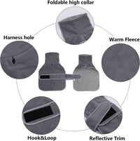 Dachshund Sweaters, Dachshund Coat Perfect Dog Winter Coat with Padded Fleece Lining - Small / Gray - image 2