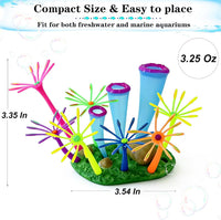 2pcs Silicone Glowing Effect Aquarium Fish Tank Decorations - Purple - image 2
