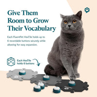 Talking Buttons for Dogs & Cats - 6 Buttons + 3 Hextiles (Grey) - image 4