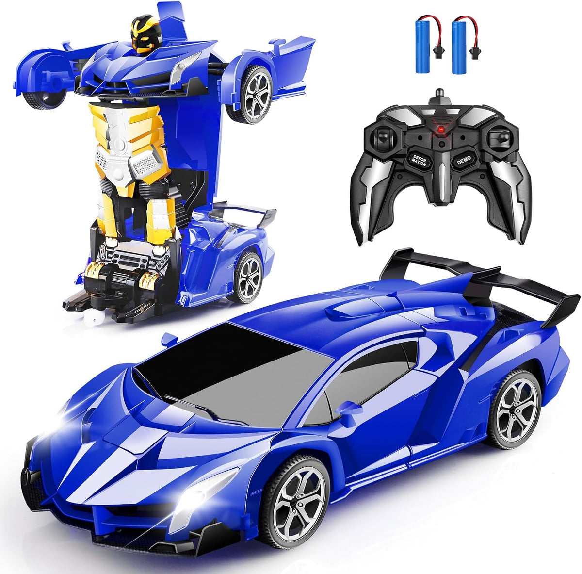 Blackma Transform Rc Cars for Boys 4-7 8-12 - Blue