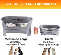Neater Feeder Express Mess Proof Dog Bowls Elevated for Small Breeds - Small w/ Standard Bowls / Gunmetal Grey - image 4