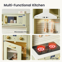 Tiny Land Play Kitchen for Kids, Real Lights - Green - image 4