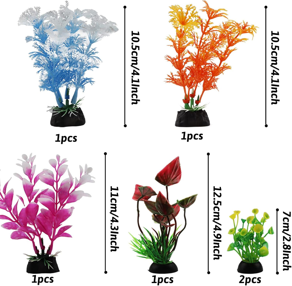 Aquarium Decorations, Plastic Accessories for Mini Aquariums - image 2