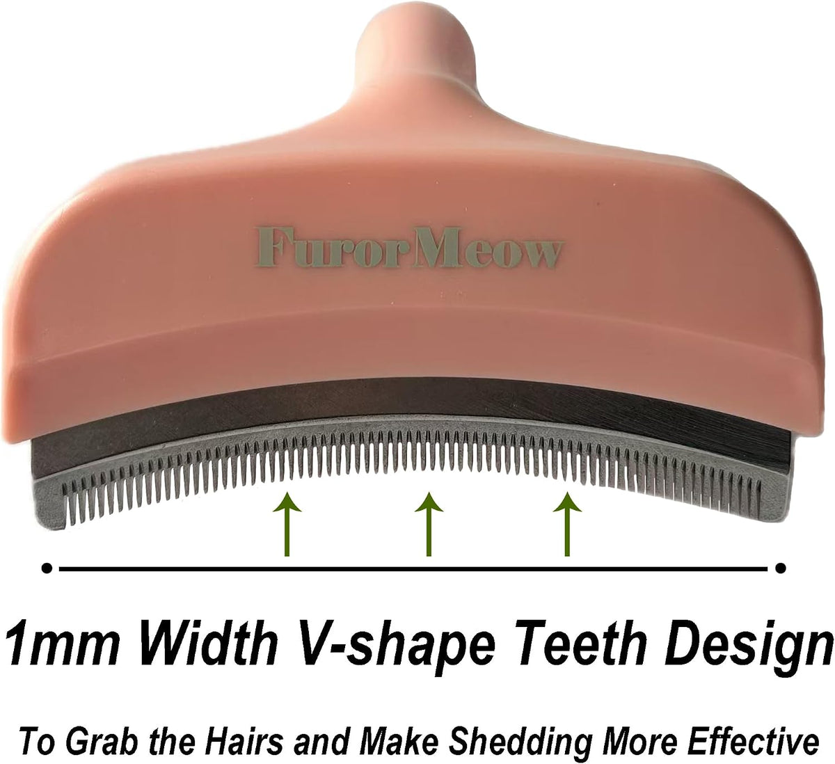 Pet Deshedding Tool with Curve Blade, Cat Grooming Brush - Large / Pink - image 3