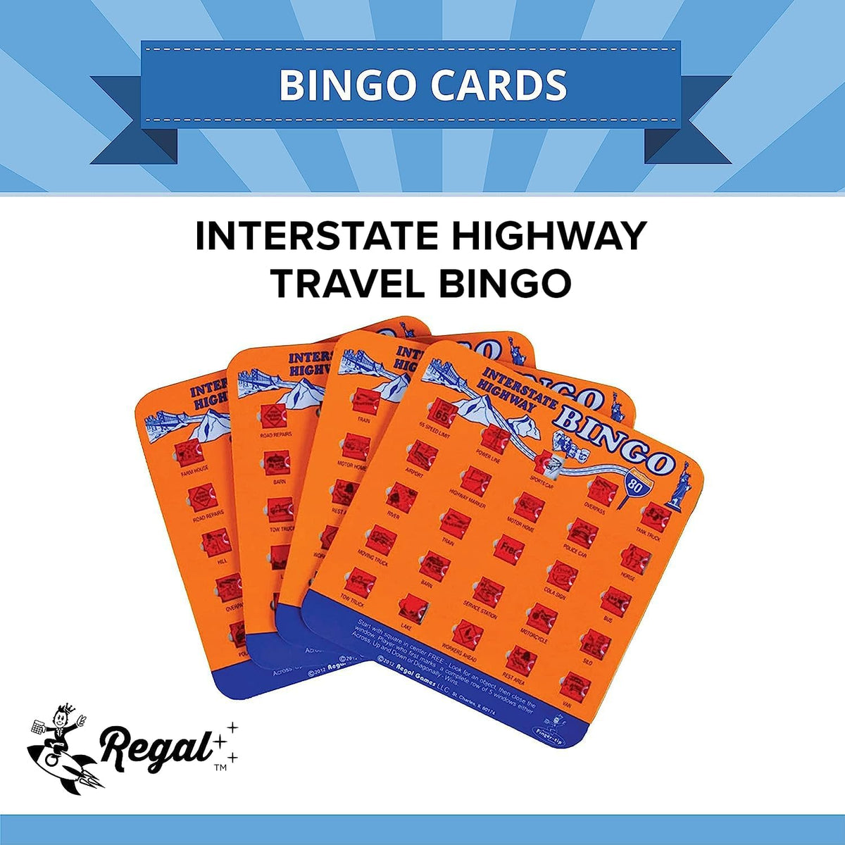 Regal Games Finger-Tip Shutter Bingo Cards with Sliding Windows - Orange - image 2