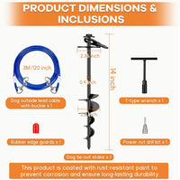 Dog Tie Out Stake, Heavy Duty 360°Swivel Dog Outside Lead Cable - image 2