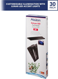Aqueon LED Deluxe Fish Tank Aquarium Full Hood, Black - 30" - image 4