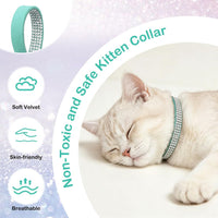 Rhinestone Cat Collar Breakaway, Bling Sparkly Diamond - Green / 8"-12" Cats / Mini Dogs - image 2