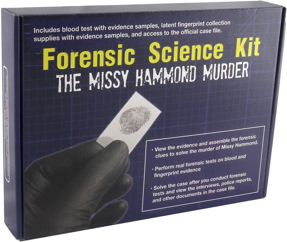 Crime Scene forensic science kit with fingerprint brush, powder and case evidence - view 2