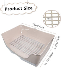 PINVNBY Plastic Rabbit Litter Box with Drawer - Brown - image 3