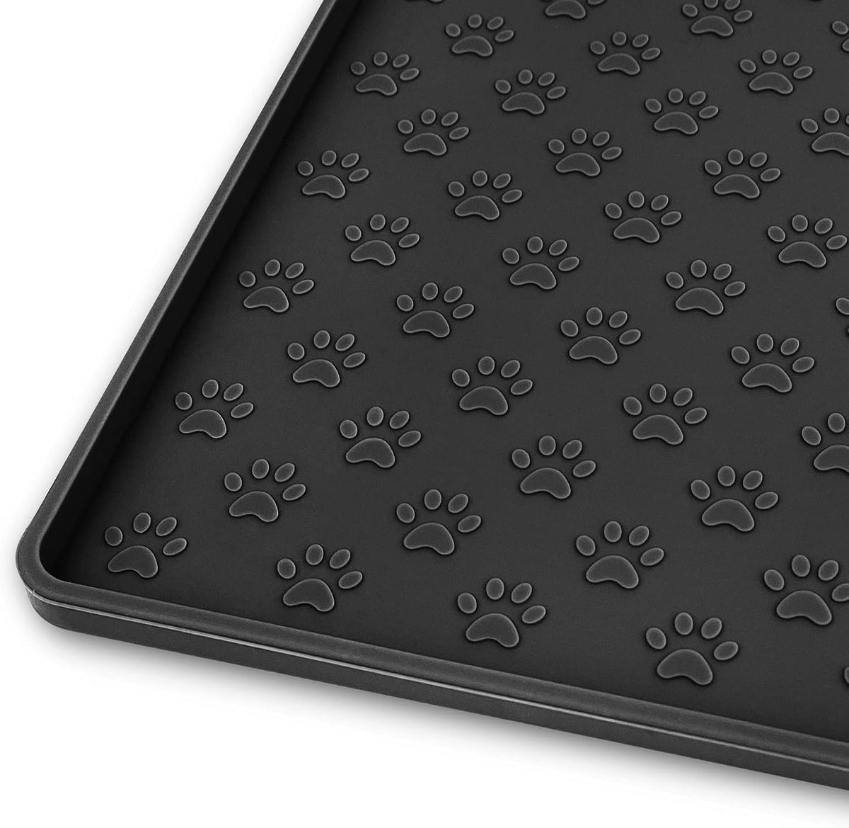 Pet Placemat for Dog and Cat - 24.5"L x 16.5"W / Black