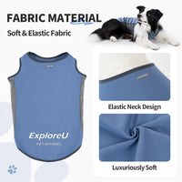 Dog Cooling Vest with Soft Stretchy Sun Protection, XL - Medium (24-35lbs) / Misty Glade+Water Drop - image 4