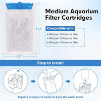 fishkeeper 6 Pack Medium Filter Cartridges Compatible with Tetra Whisper Bio-Bag Filters Replacement Filter Cartridges for Whisper Filters 10i / IQ10 / PF10 and TetraFauna ReptoFilter(Ready to Use)