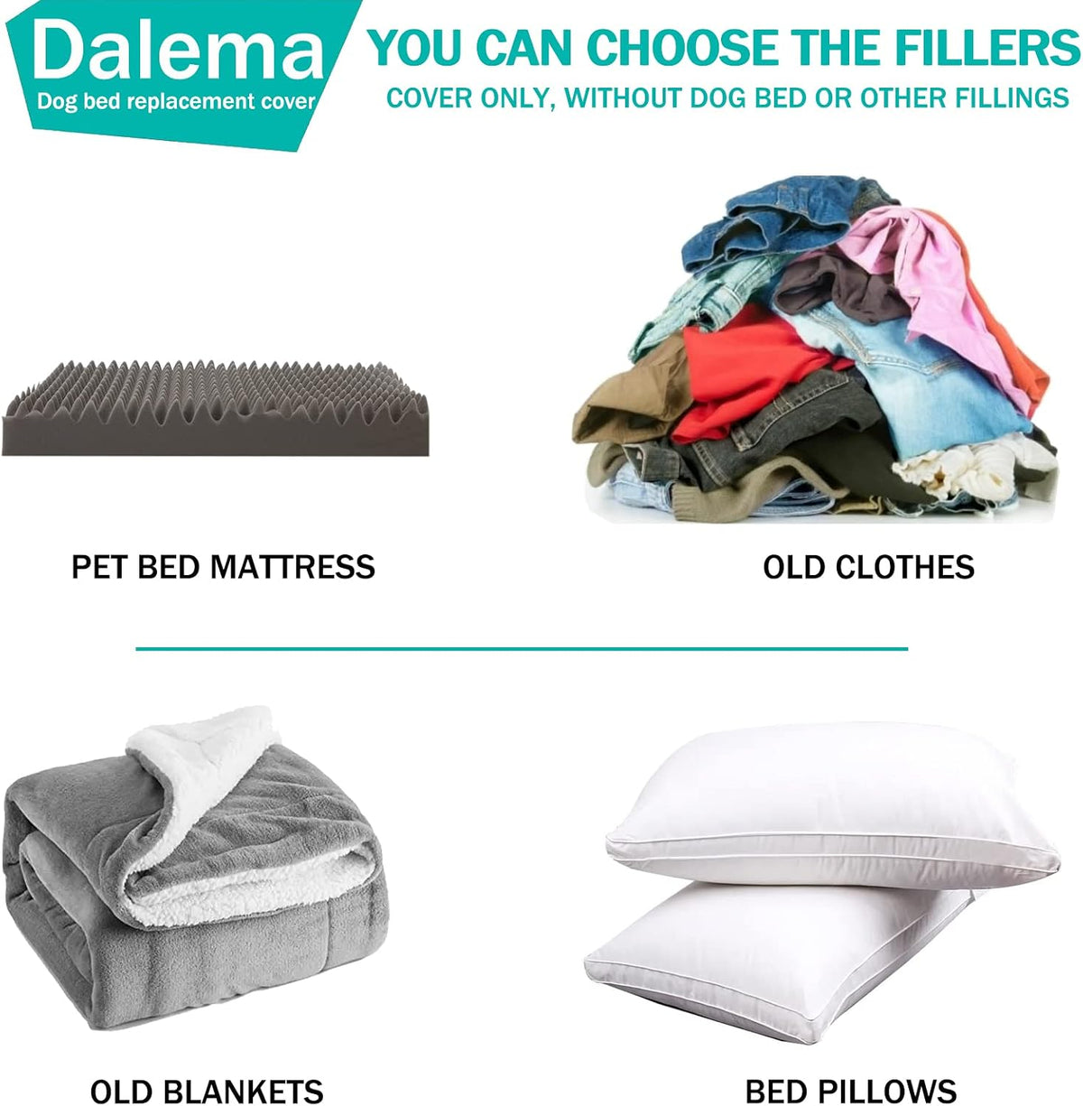 Dog Bed Cover 41L x 27W x 4H Inch - 41" L x 27" W x 4" H - image 2