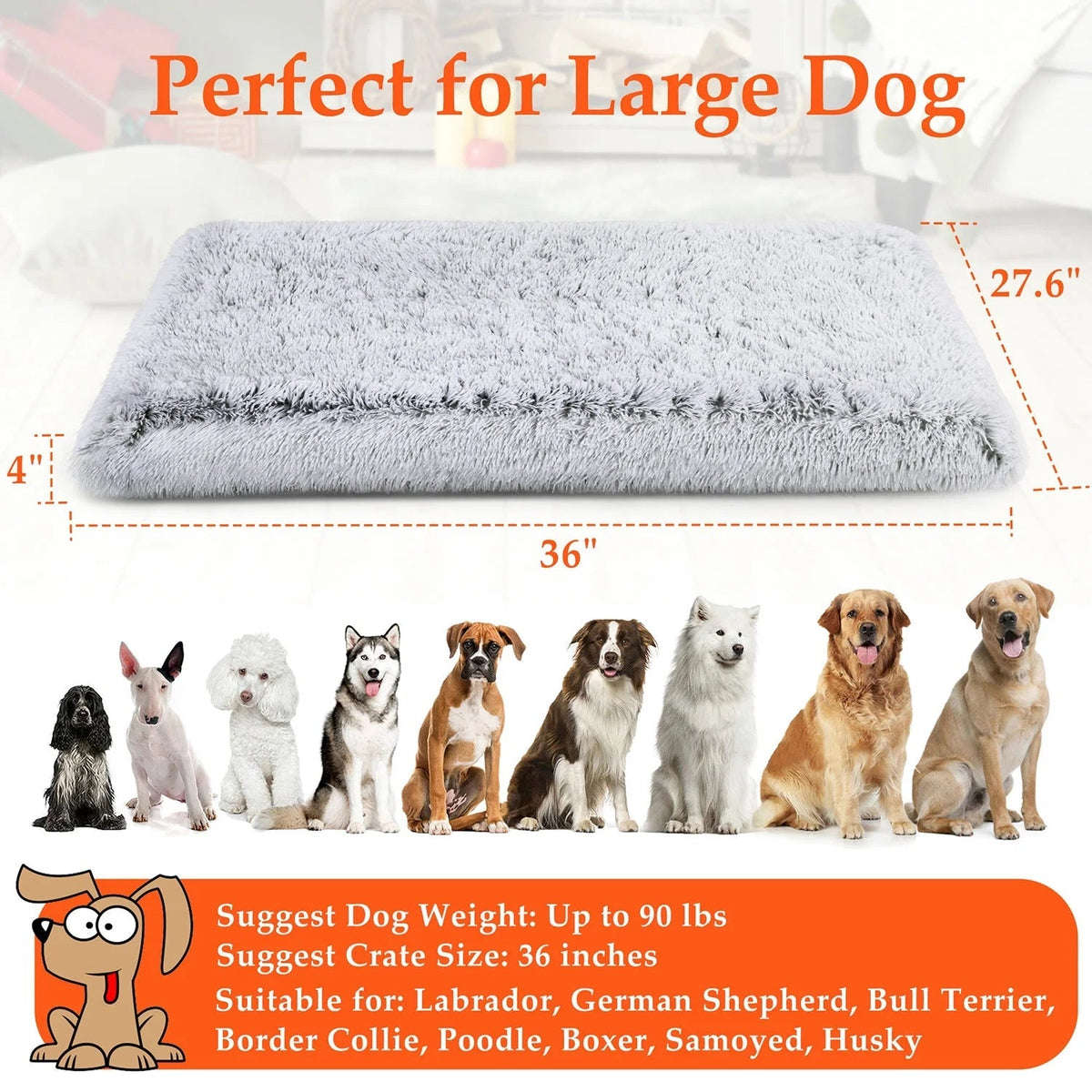 Dog gray Bed for Large furry friend - BIG FRENCHIES