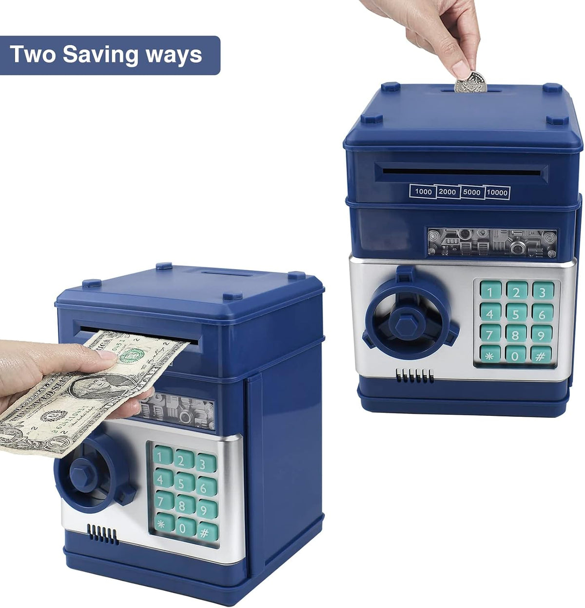 HUSAN rose gold electronic ATM piggy bank for kids with password keypad - view 38