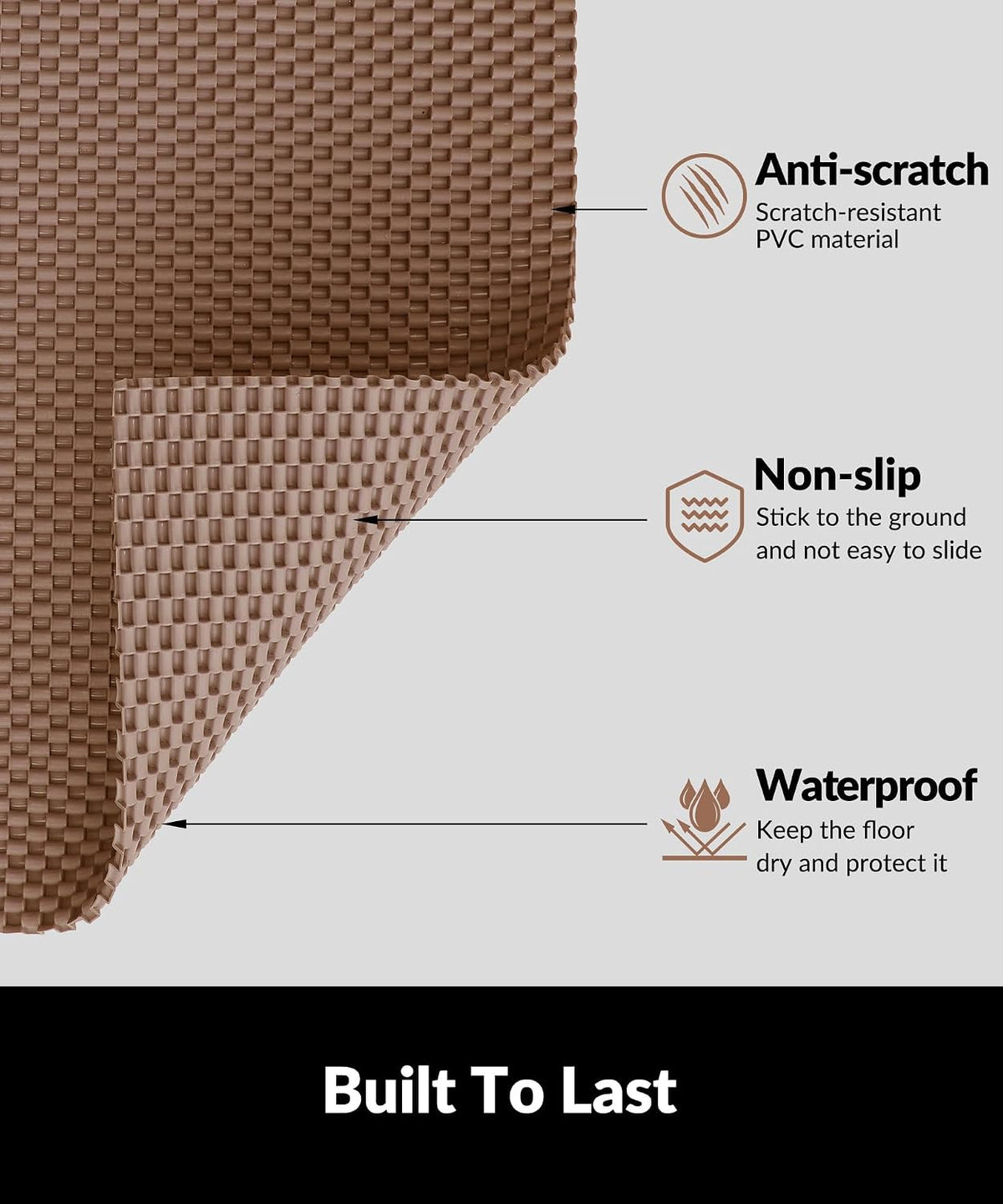 Cat Litter Mat, Cut to Fit Any Place - Khaki / 23x17 Inch - image 4