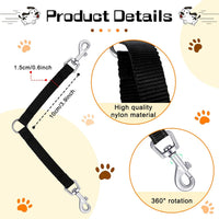 Reginary black dog leash couplers, 4 pack with double swivel clips - view 2