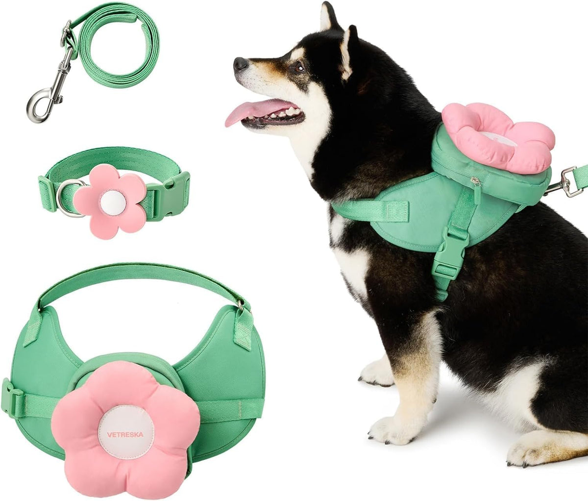 VETRESKA Flora Dog Harness, Leash and Collar Set - XS
