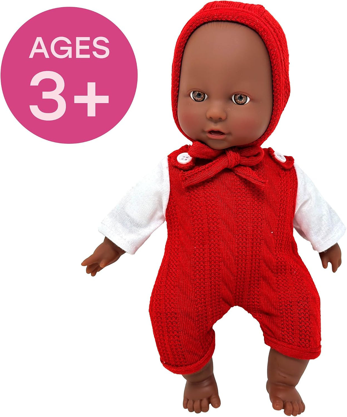 New York Doll Collection 11 inch soft body baby doll in polka dot onesie with pacifier and blanket - view 35