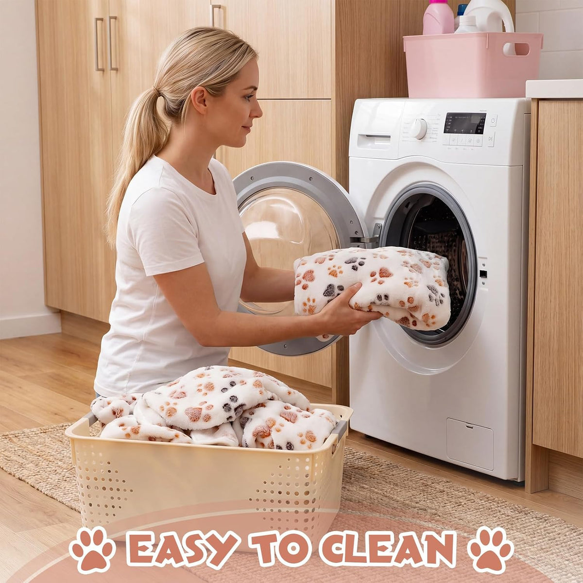 Tegeme 12 Pcs Puppy Blanket for Litter Dog Cat - White,gray / 41 x 30 Inch - image 2