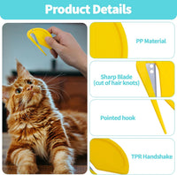 6 Pcs Pet Multifunctional Knotting Comb for Dogs, Cats, Puppies - image 4