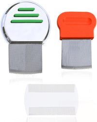 SunGrow Detangling Pet Comb for Dogs, Cats, Ferrets - Nit Removal Set