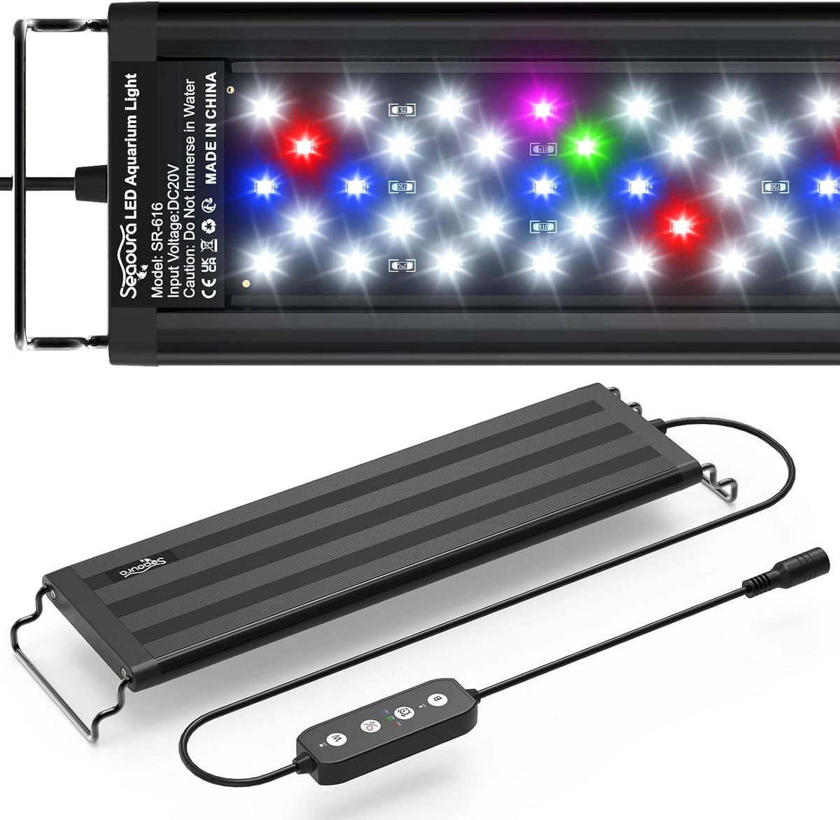 SEAOURA Led Aquarium Light for Plants-Full Spectrum Fish Tank Light - for 12-18 inch tank
