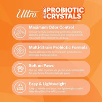 New Ultra Probiotic Micro Crystals Premium Cat Litter - 99.9% Dust Free, Soft on Paws, Fragrance Free - 15 Lbs. Total (3pk of 5 Lbs.)