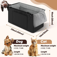 QUMY Middle Center Console Dog Car Seats for Small Dogs Up to 11lbs - Black - image 2