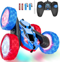 Hamdol Remote Control Car for Kids - Blue&red / Glow (Headlights & Wheel Lights)