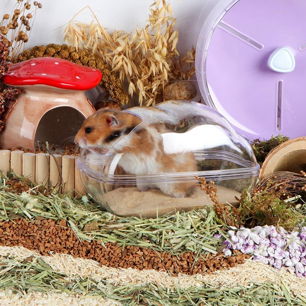 Hamster Small Animal Sand Bath Box Bathtub Critter's Bathroom - +200g Sand+1 Spoon / Large - image 4
