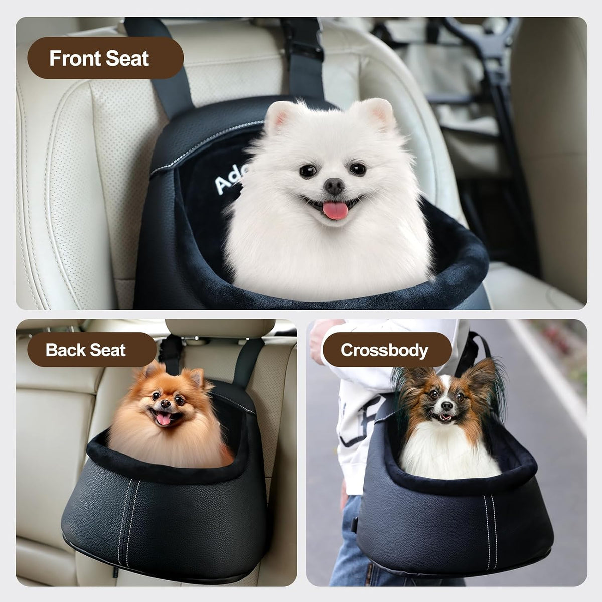 Dog Car Seat Large Medium Size Dog - PU Dog Booster / L - image 4