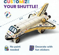 Little Jupiter DIY Wooden Kits w/Stickers, Kids Building Kit - Space Shuttle - image 3