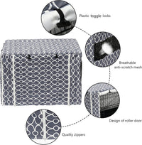 Pethiy Dog Crate Cover Durable Polyester Pet Kennel Cover Universal - 24.0"L x 17.0"W x 19.0"H / Gray - image 4