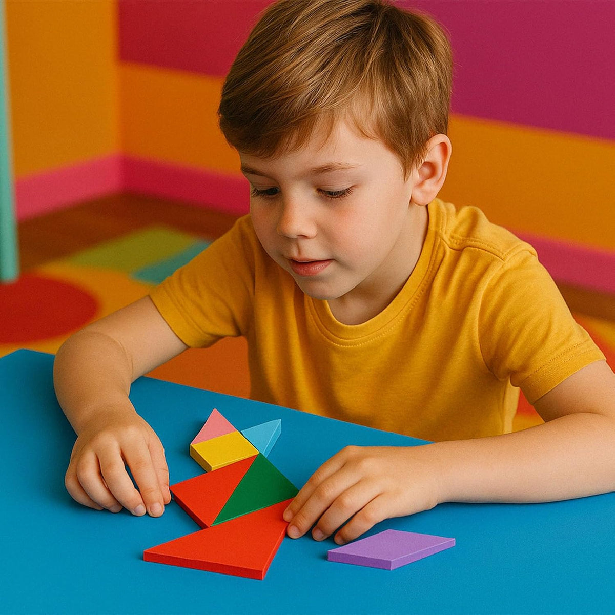 3 Otters Tangram Puzzle, Wooden - image 2