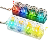 2 Pcs LED Keyboard Fidget Toy for Adults - Yellow Creamy+blue Switch