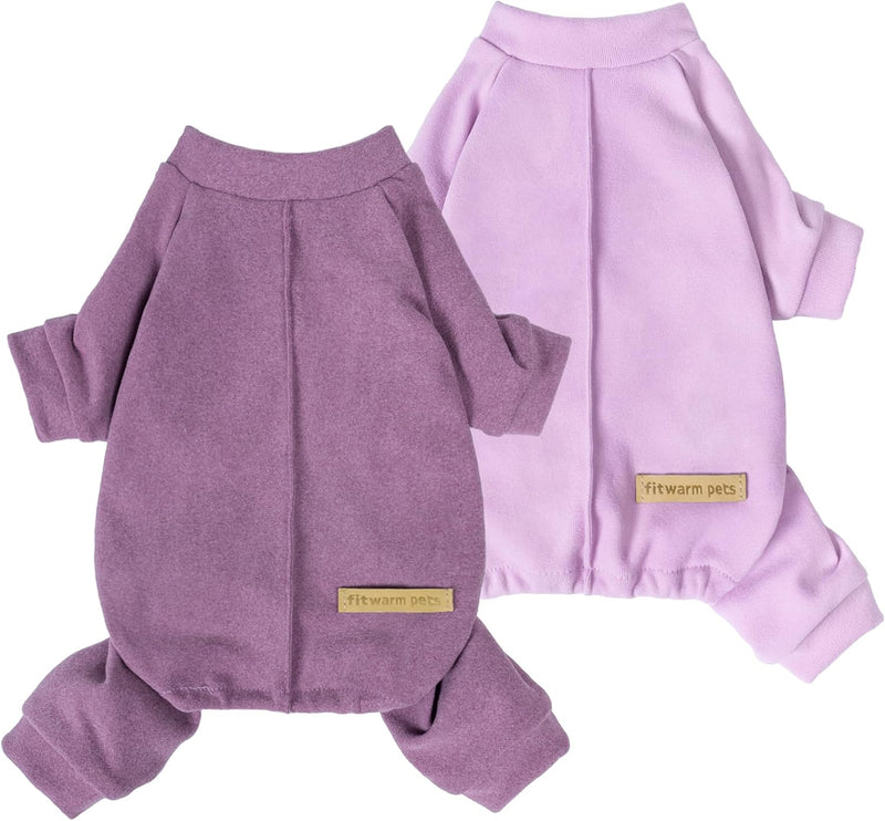 Fitwarm 2 Pack Lightweight Fleece Dog Pajamas - X-Large / Purple