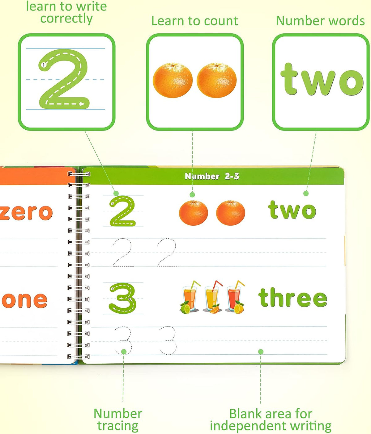 Coogam Learn to Write Workbook, Numbers Letters Practicing Book - image 3